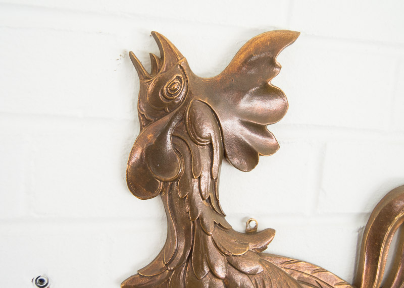 Mid Century Syroco Wood Rooster Wall Decor