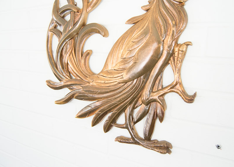 Mid Century Syroco Wood Rooster Wall Decor