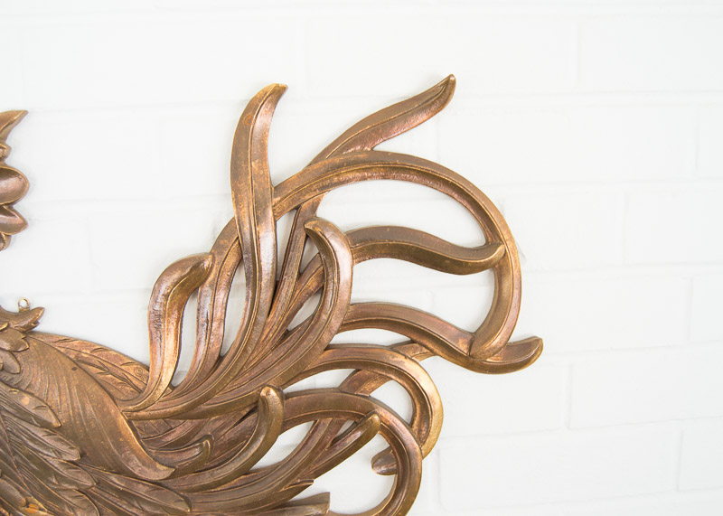 Mid Century Syroco Wood Rooster Wall Decor