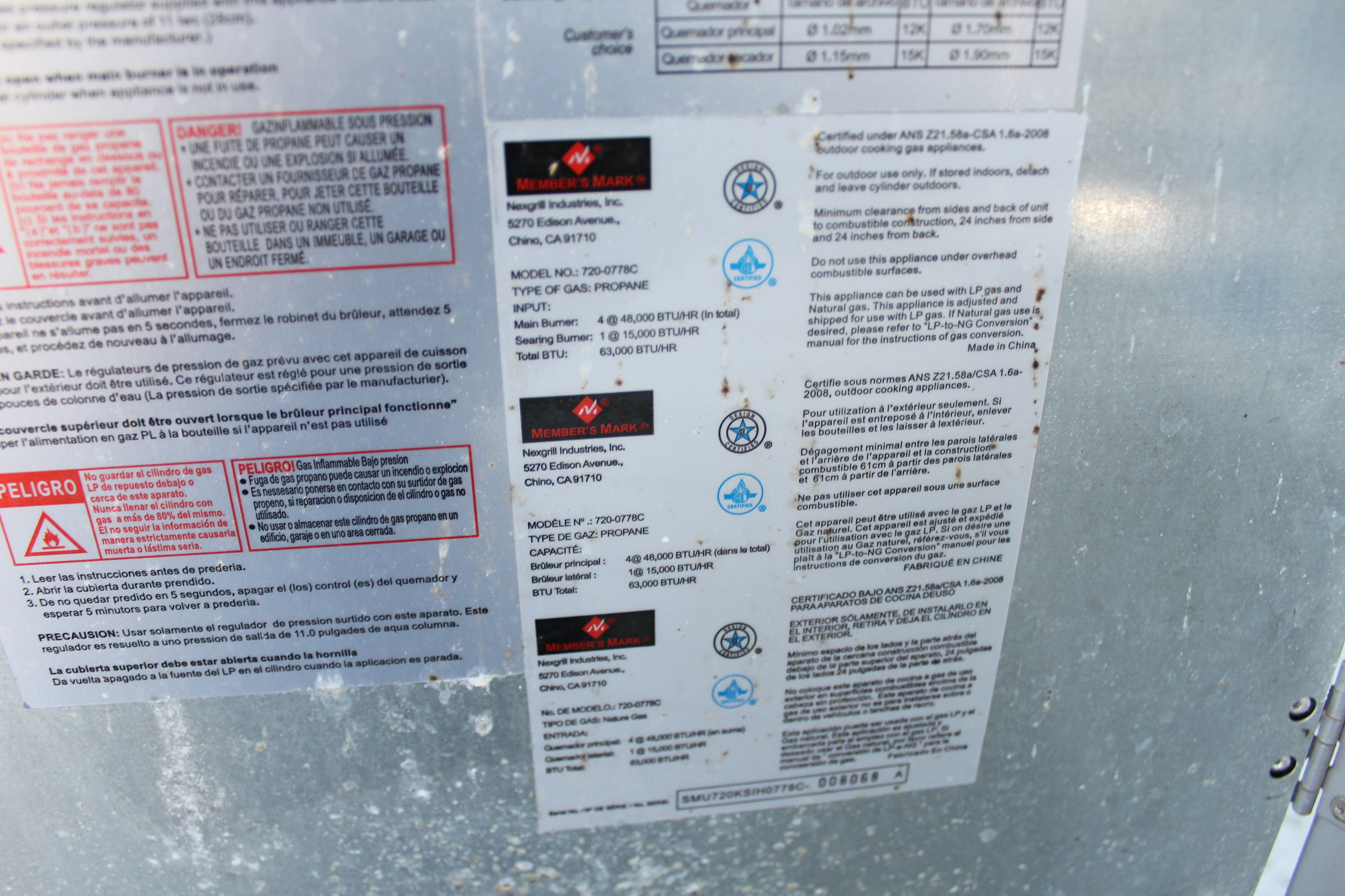 Member's Mark Stainless Steel Gas Grill