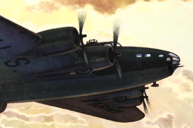 Frederic Tellander 1943 "Flying Fortress" Lithograph Print