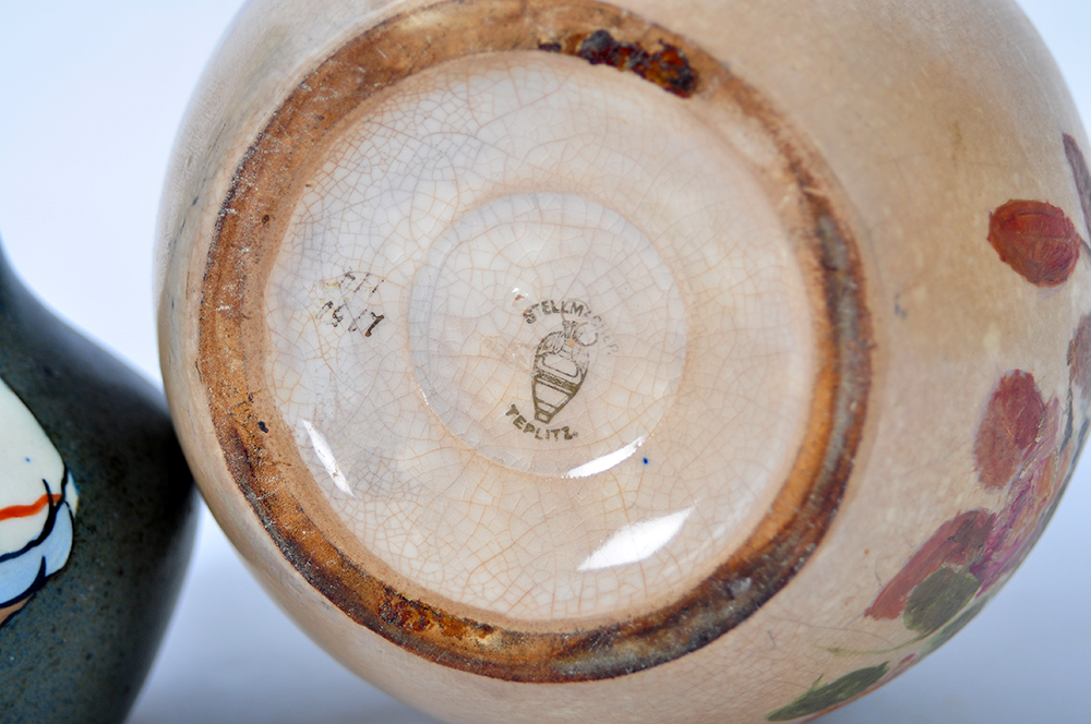 Collection of Stellmacher Teplitz Pottery Vases