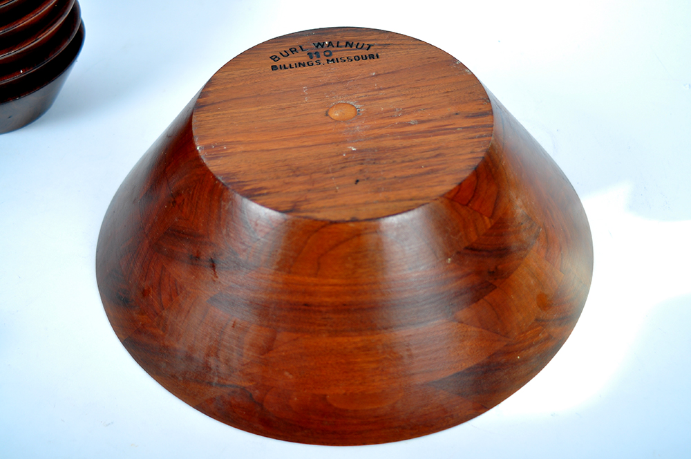 Burl Walnut Salad Set