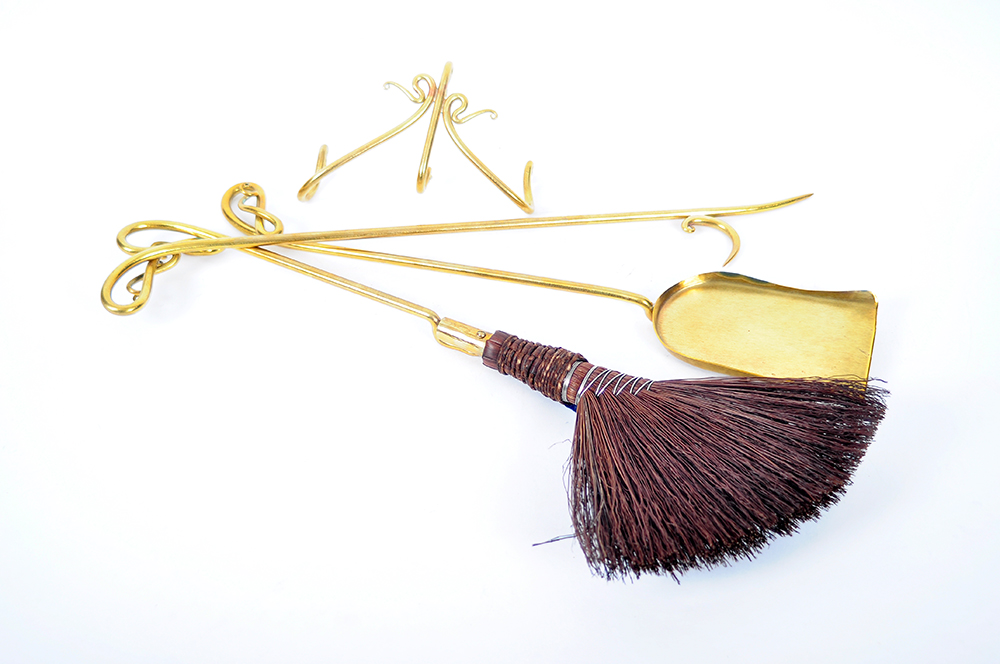 Brass Fireplace Tool Set