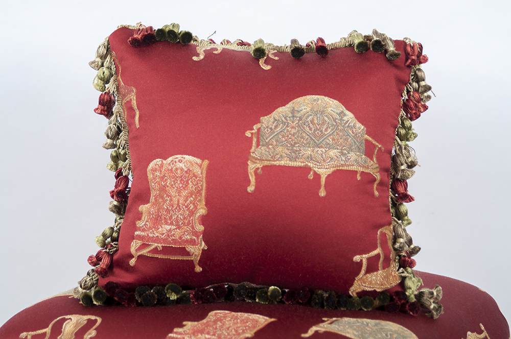 Vintage Footstool and Pillow