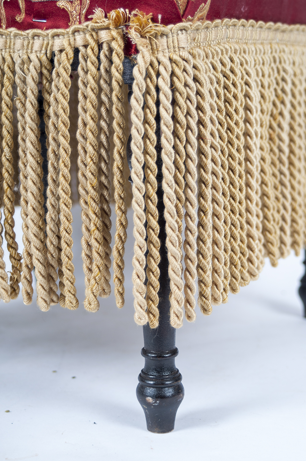 Vintage Footstool and Pillow