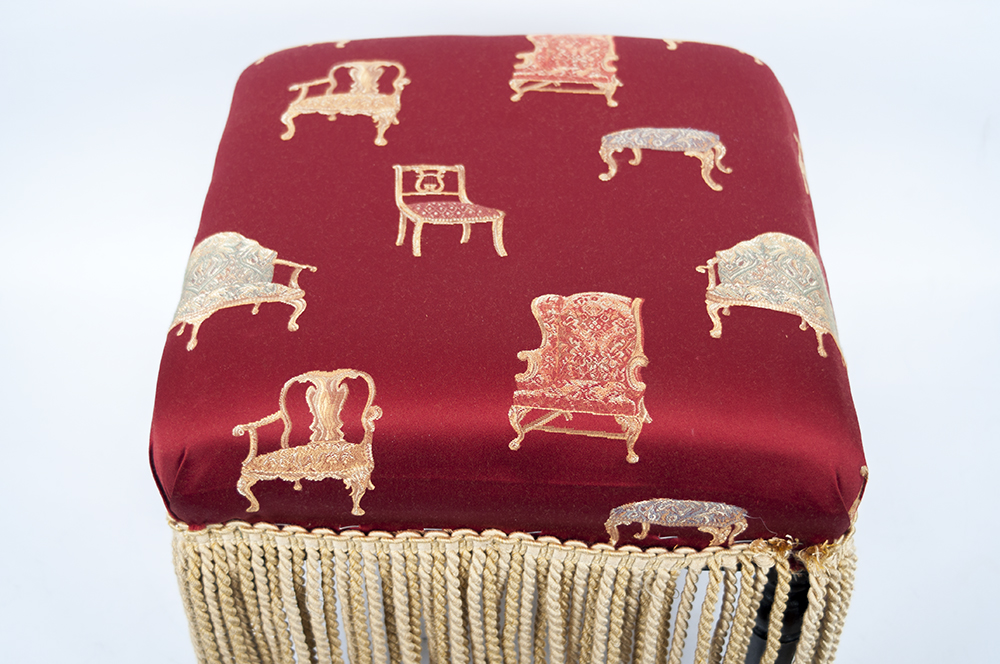 Vintage Footstool and Pillow