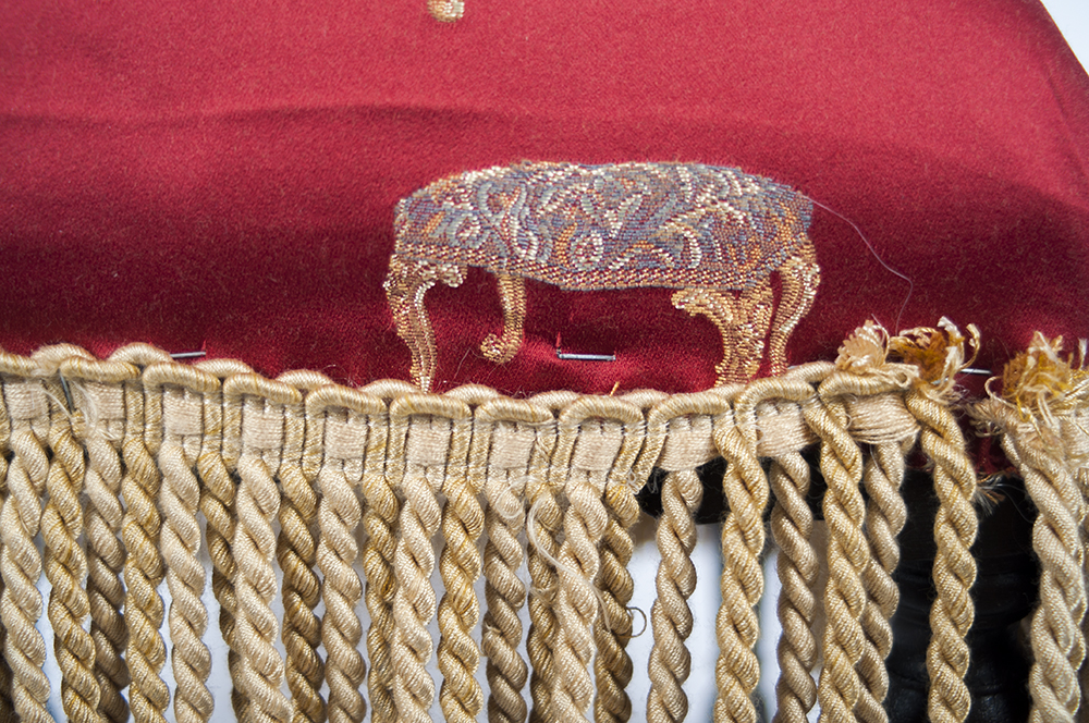 Vintage Footstool and Pillow