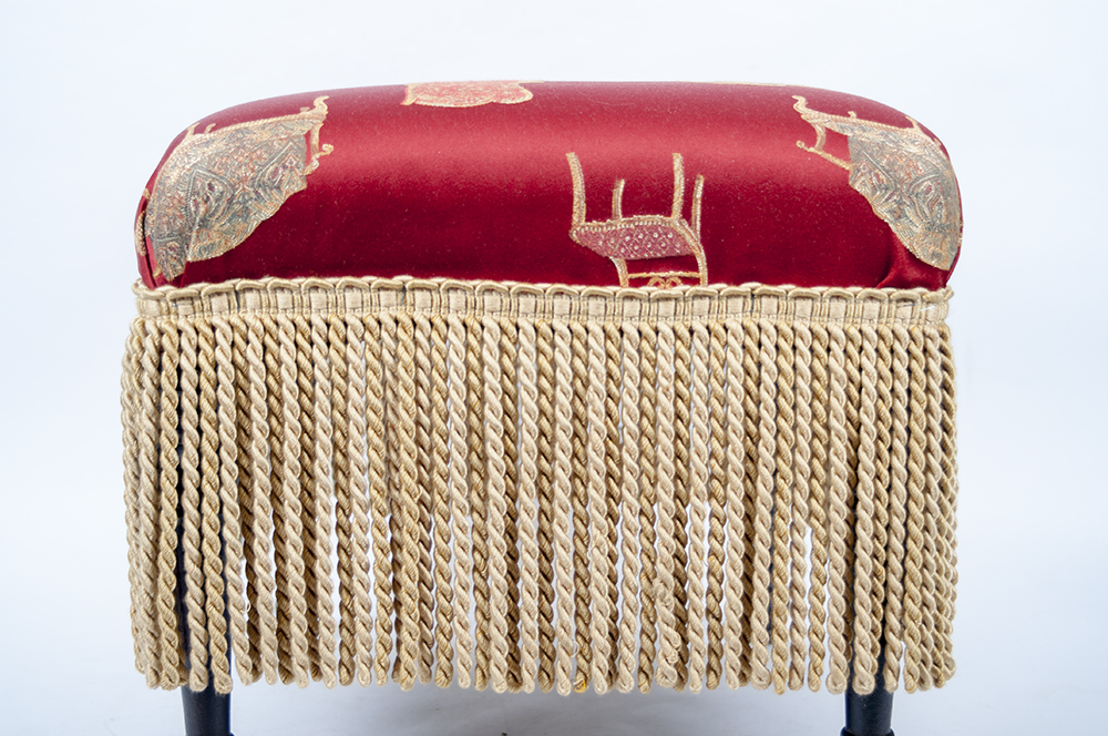 Vintage Footstool and Pillow