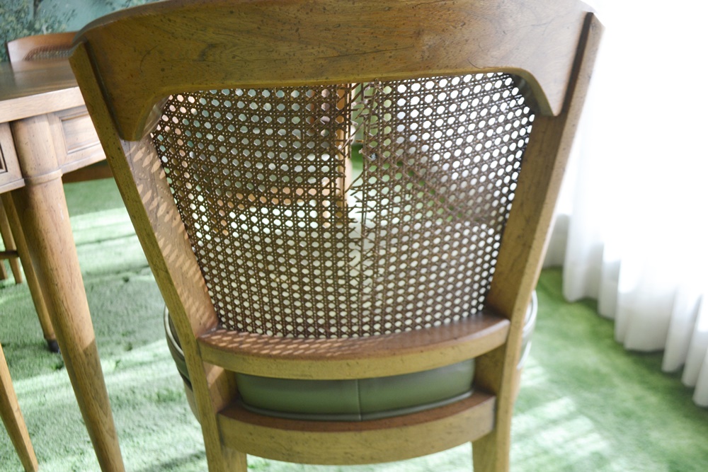 Vintage 1970s Henredon Dining Table & Six Chairs