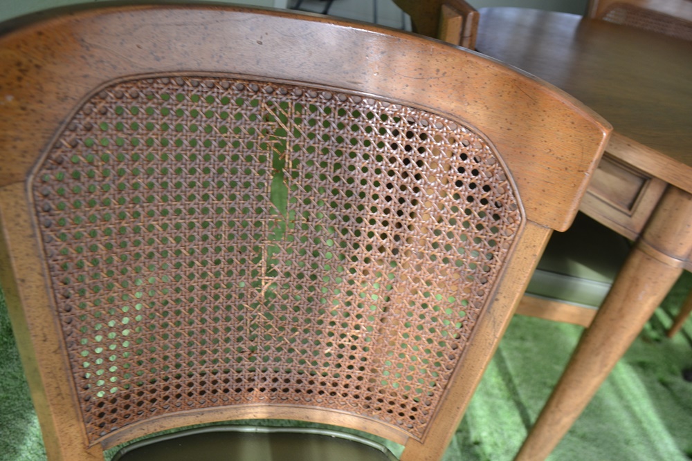 Vintage 1970s Henredon Dining Table & Six Chairs