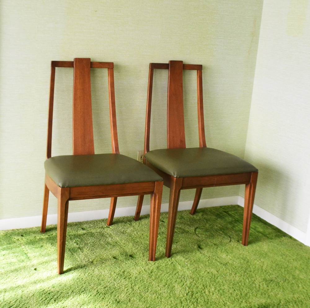 Pair Of Mid Century Modern Side Chairs By Lenoir Chair Company