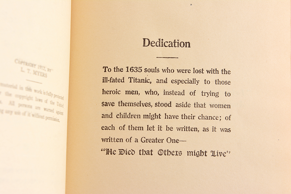 1912 'The Tragic Story of the Titanic' Hardcover Book