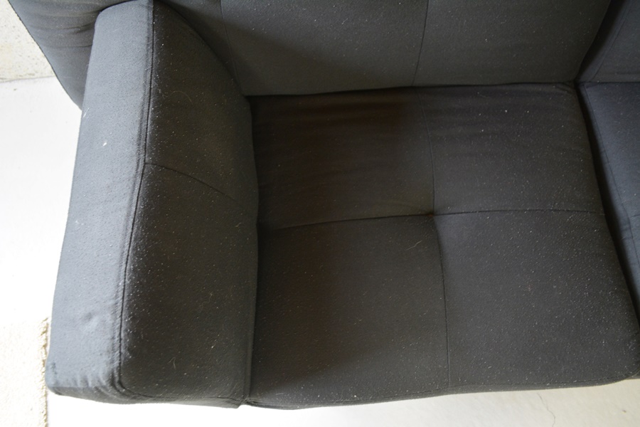 Modern Lightweight Black Tufted Futon Sofa