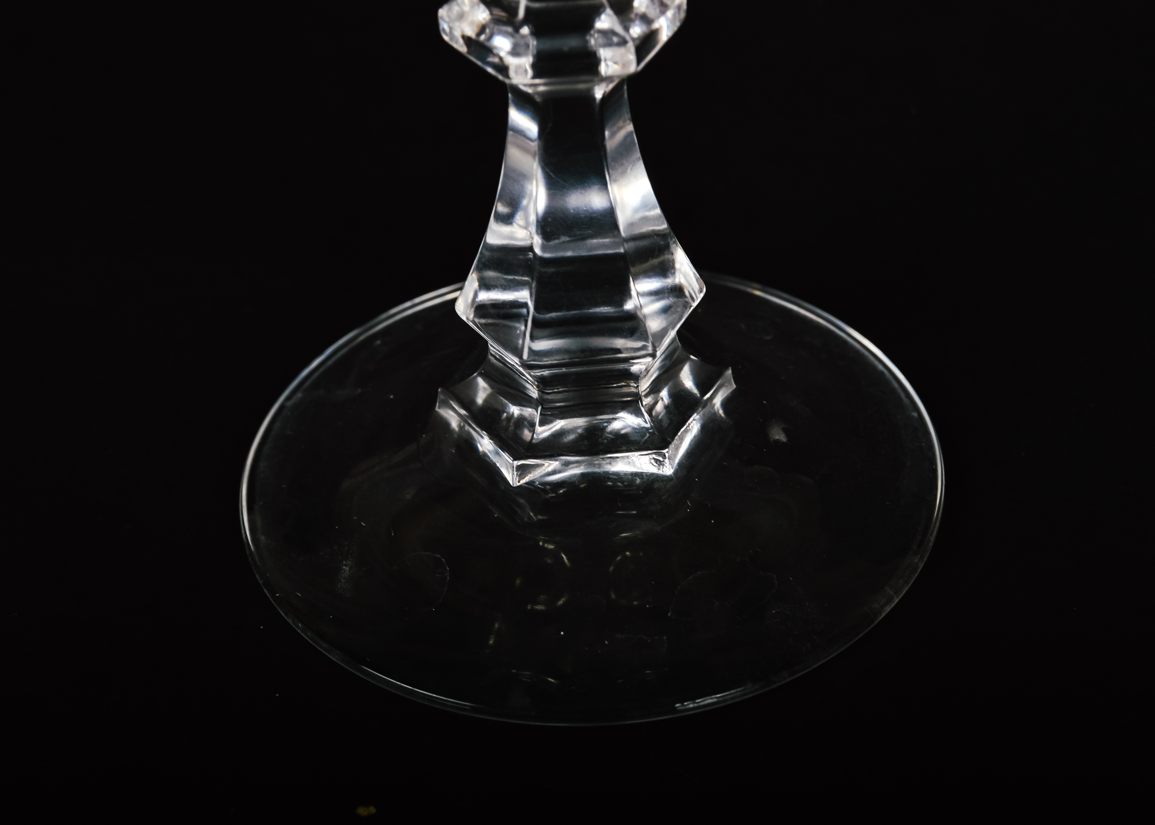 Eighteen-Piece Cut Glass Stemware Set