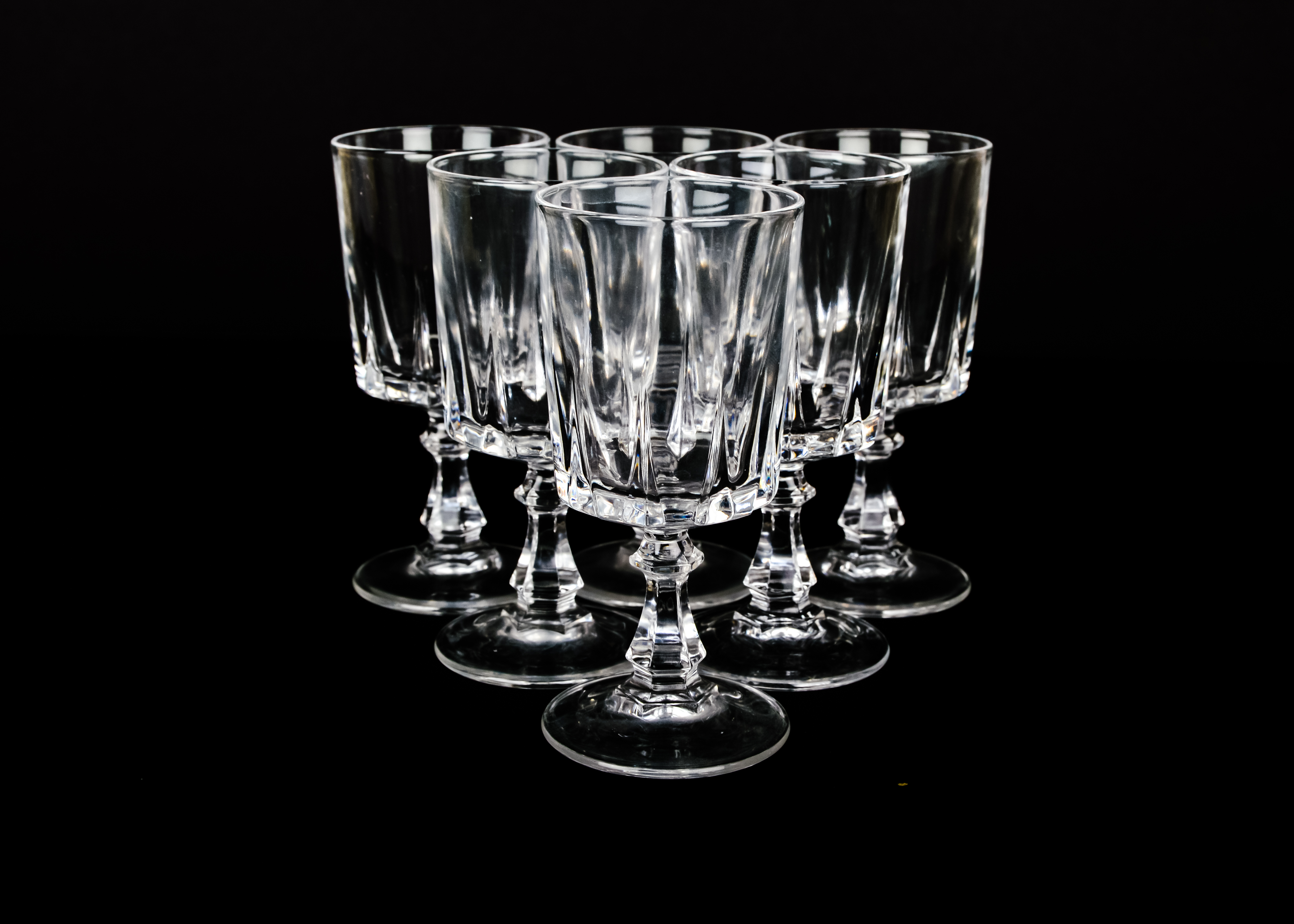 Eighteen-Piece Cut Glass Stemware Set