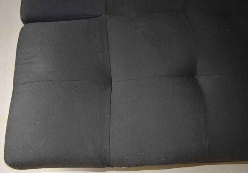 Modern Lightweight Black Tufted Futon Sofa