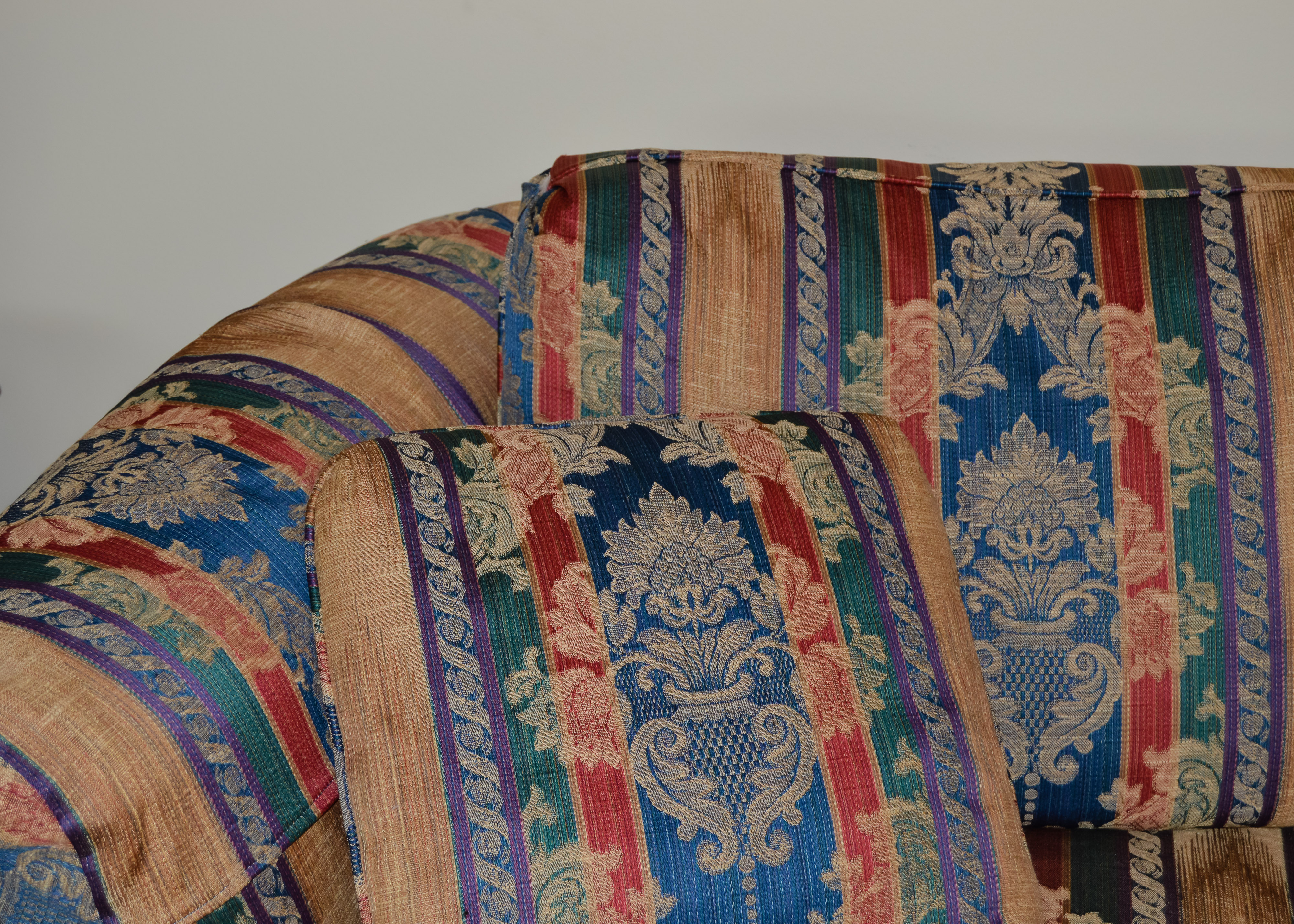 Drexel Heritage Three Seat Striped Sofa