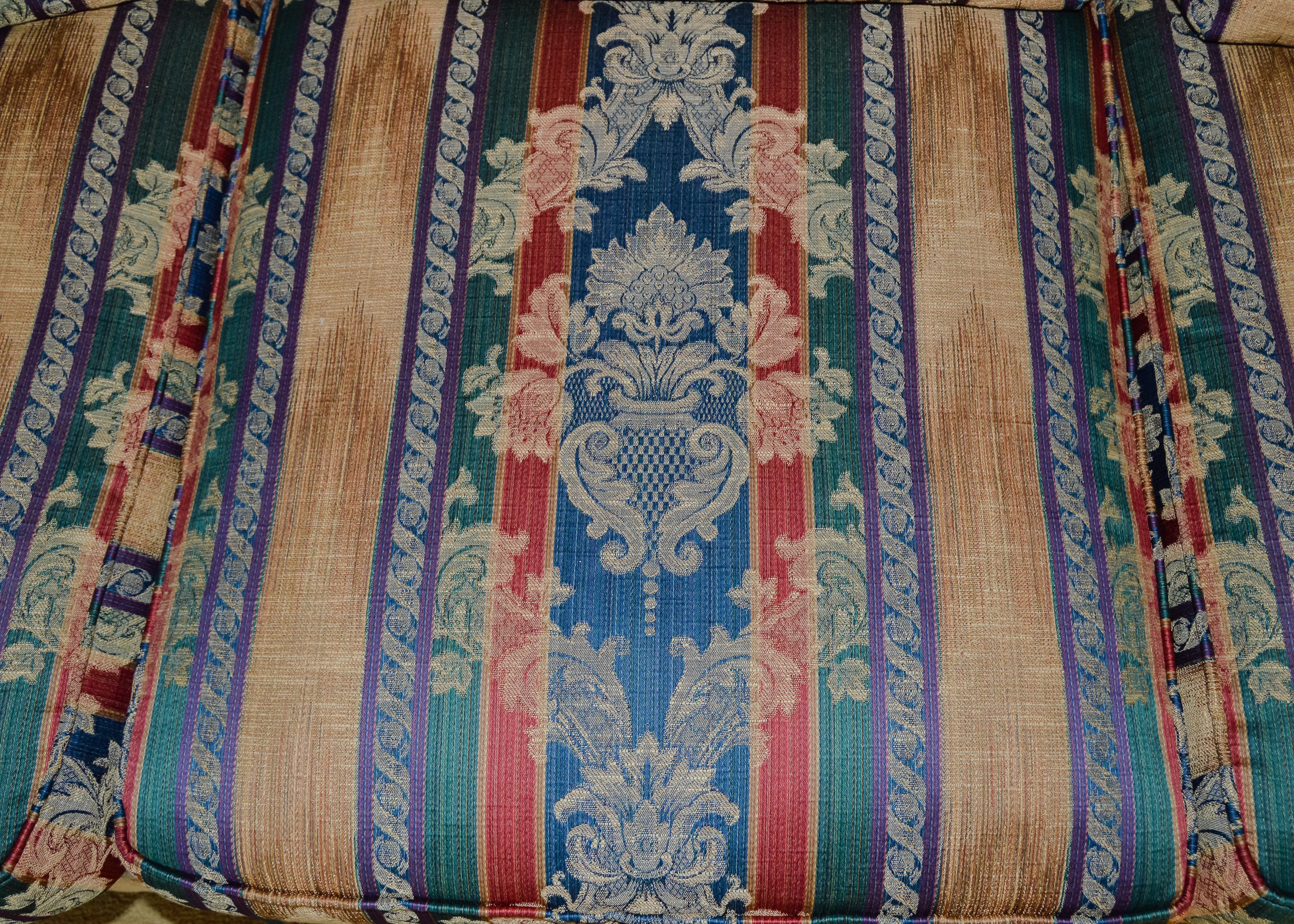 Drexel Heritage Three Seat Striped Sofa