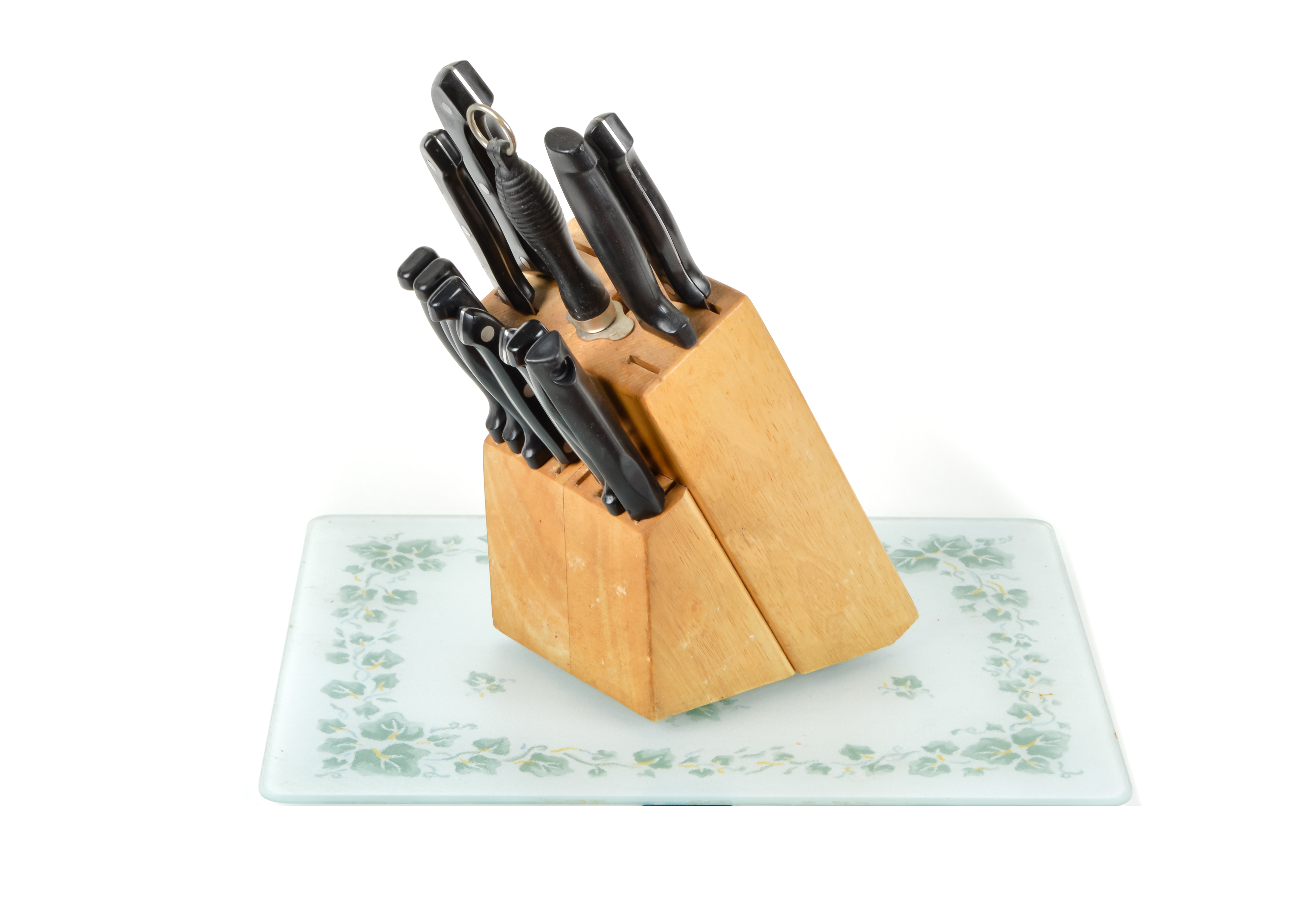 Knife Block Set with Cutting Board