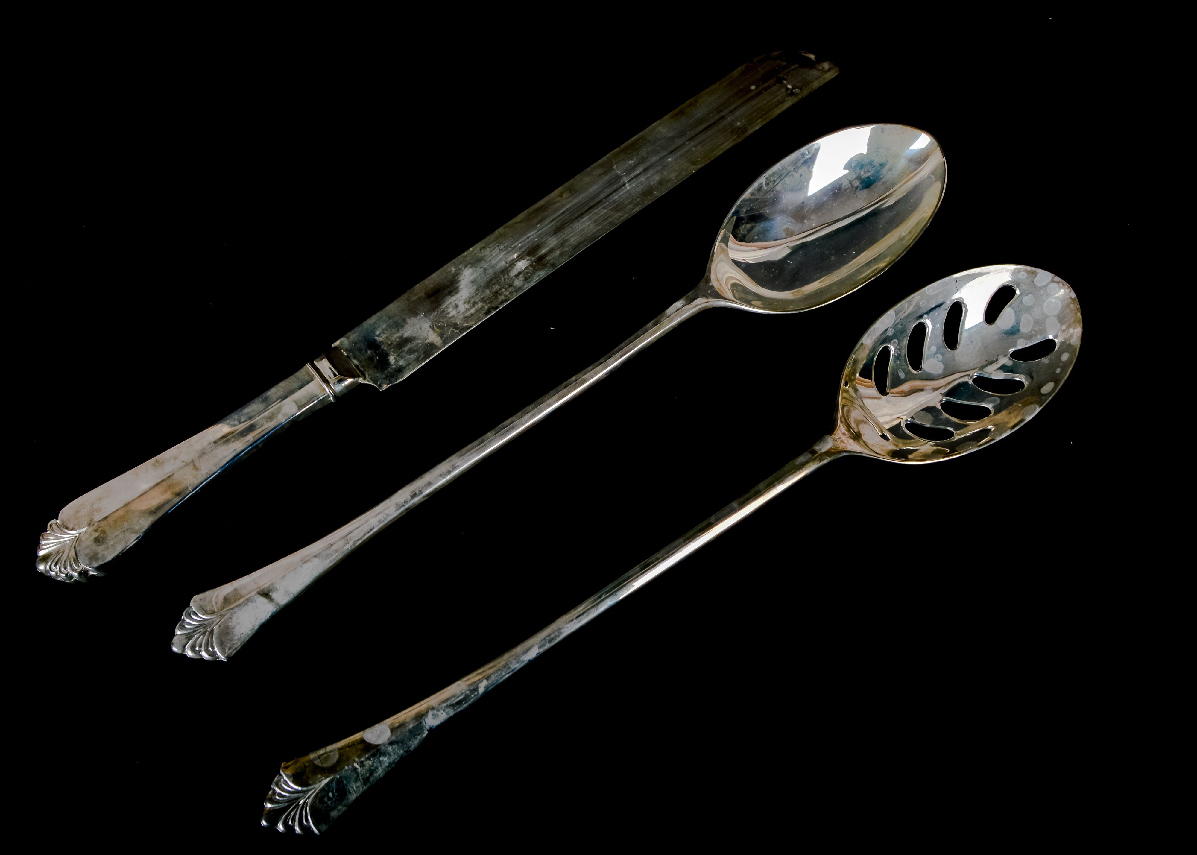 Set of Silver Plate Serving Utensils