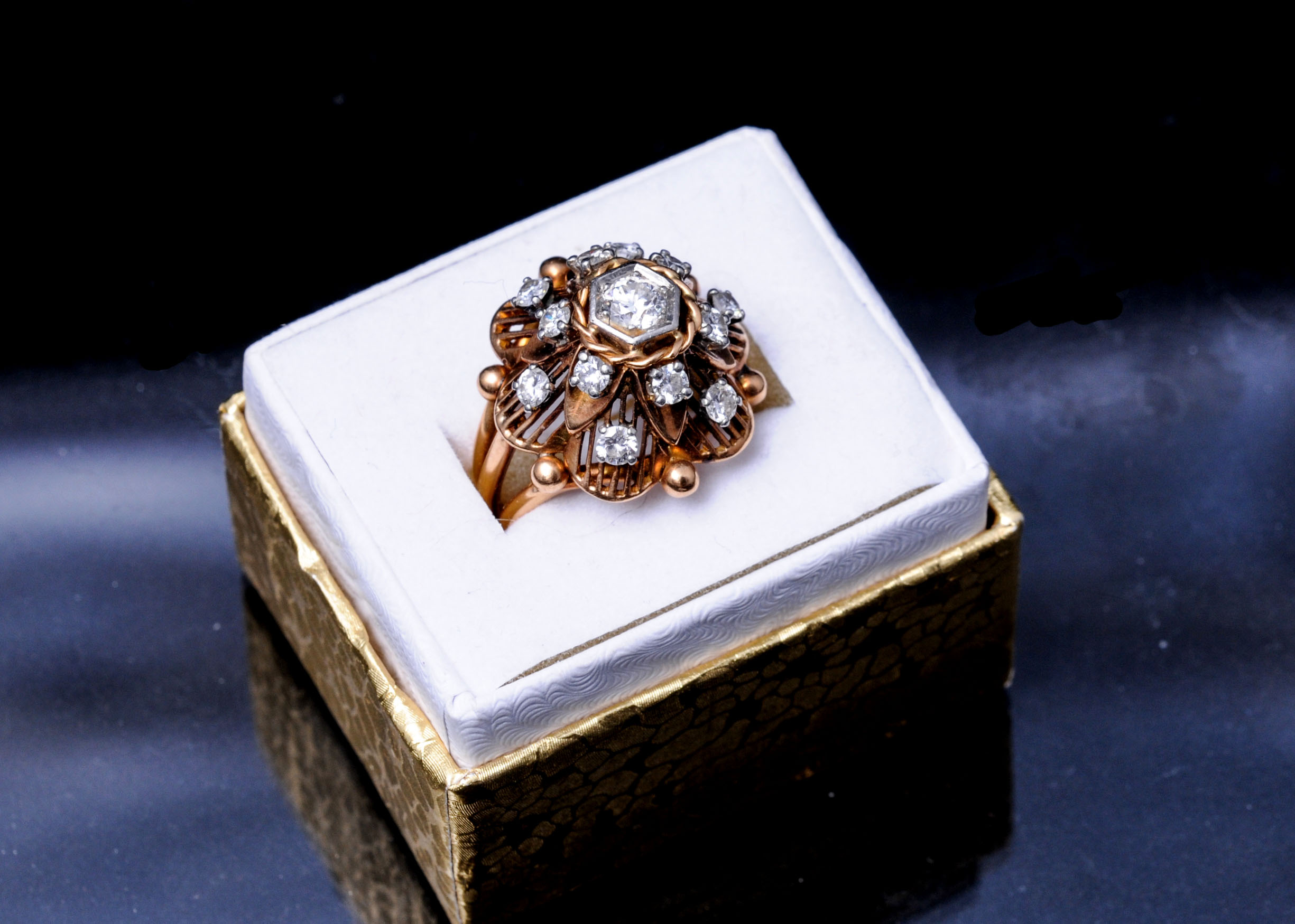 18K Gold and Diamond Cocktail Ring