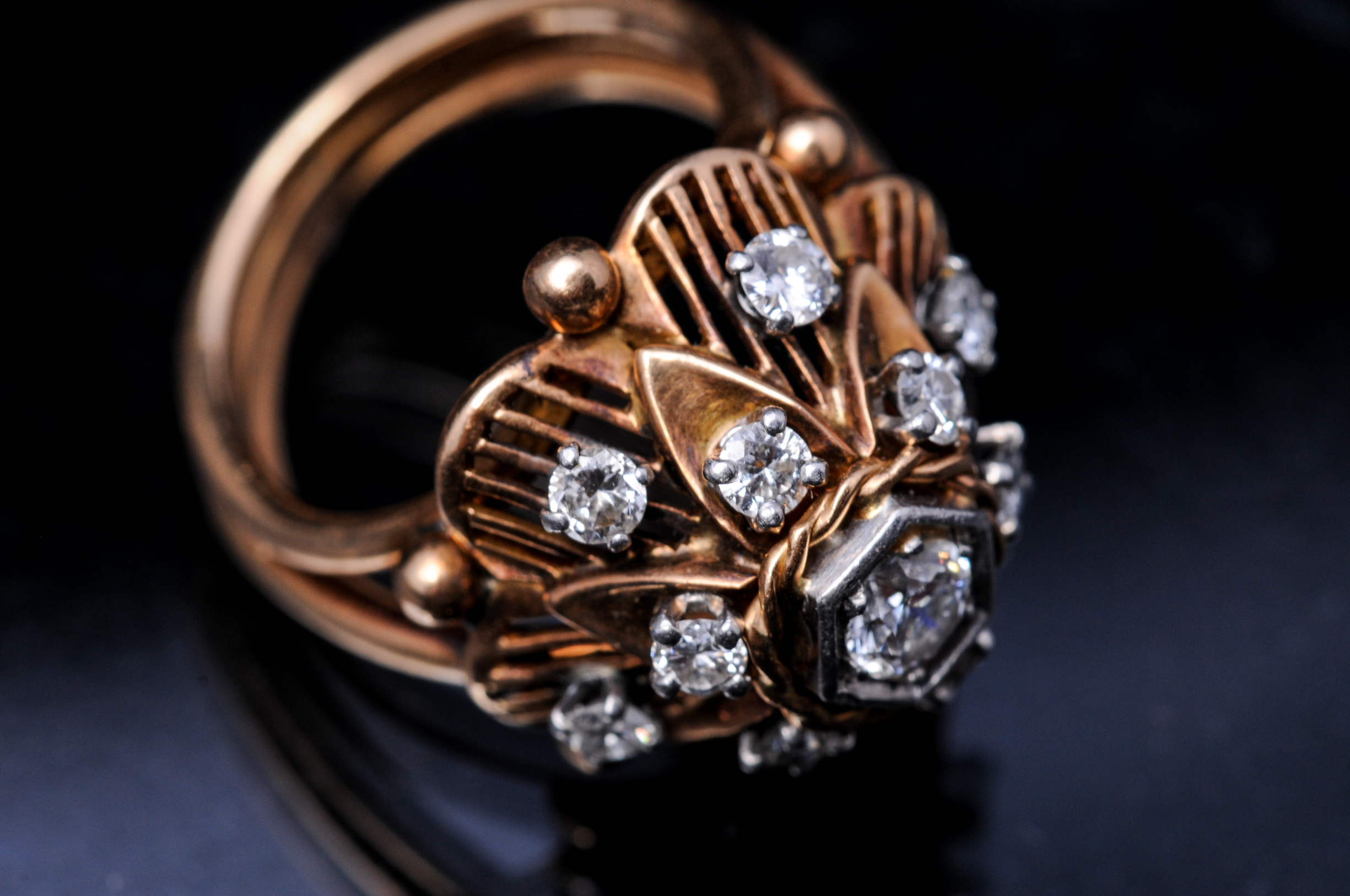 18K Gold and Diamond Cocktail Ring