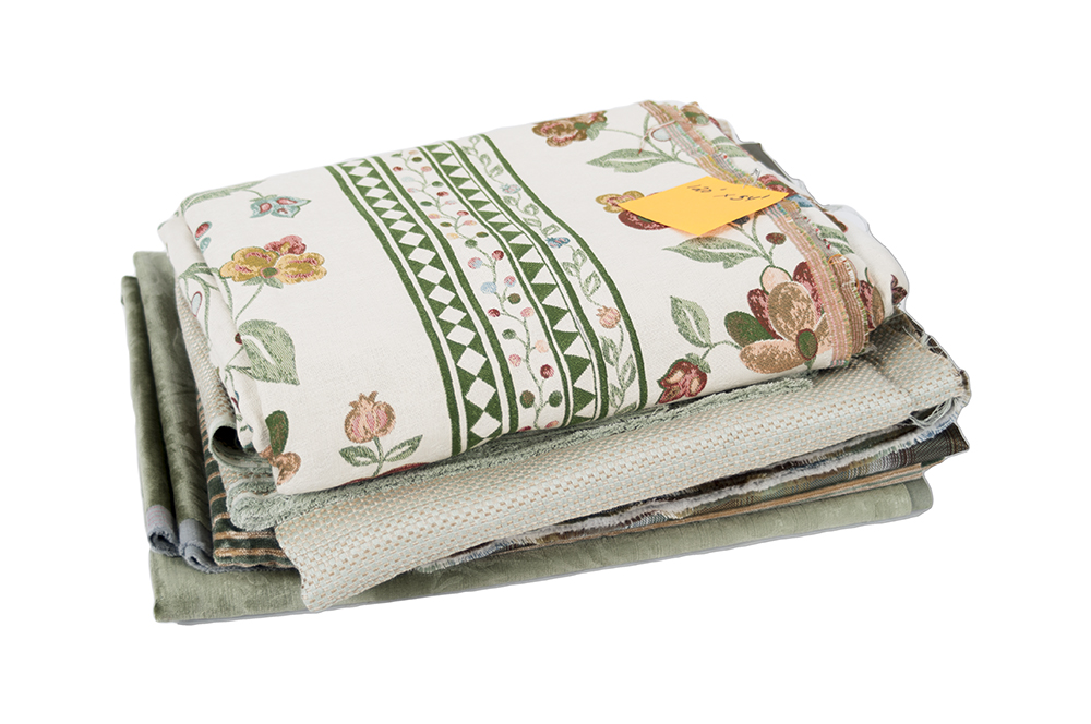 Group of Green Upholstery Fabrics