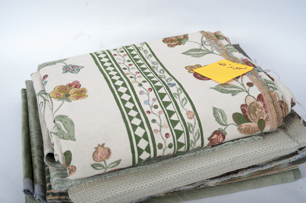 Group of Green Upholstery Fabrics