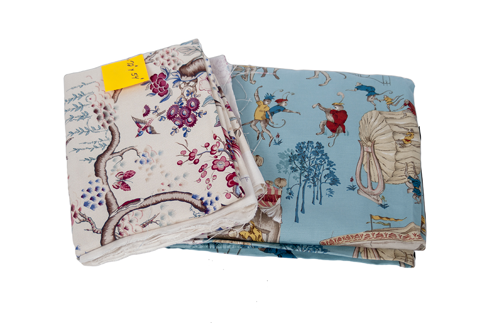 Group of Toile Upholstery Fabric