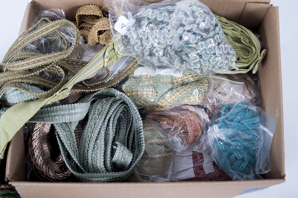 Collection of Assorted Upholstery Gimp and Braided Trim