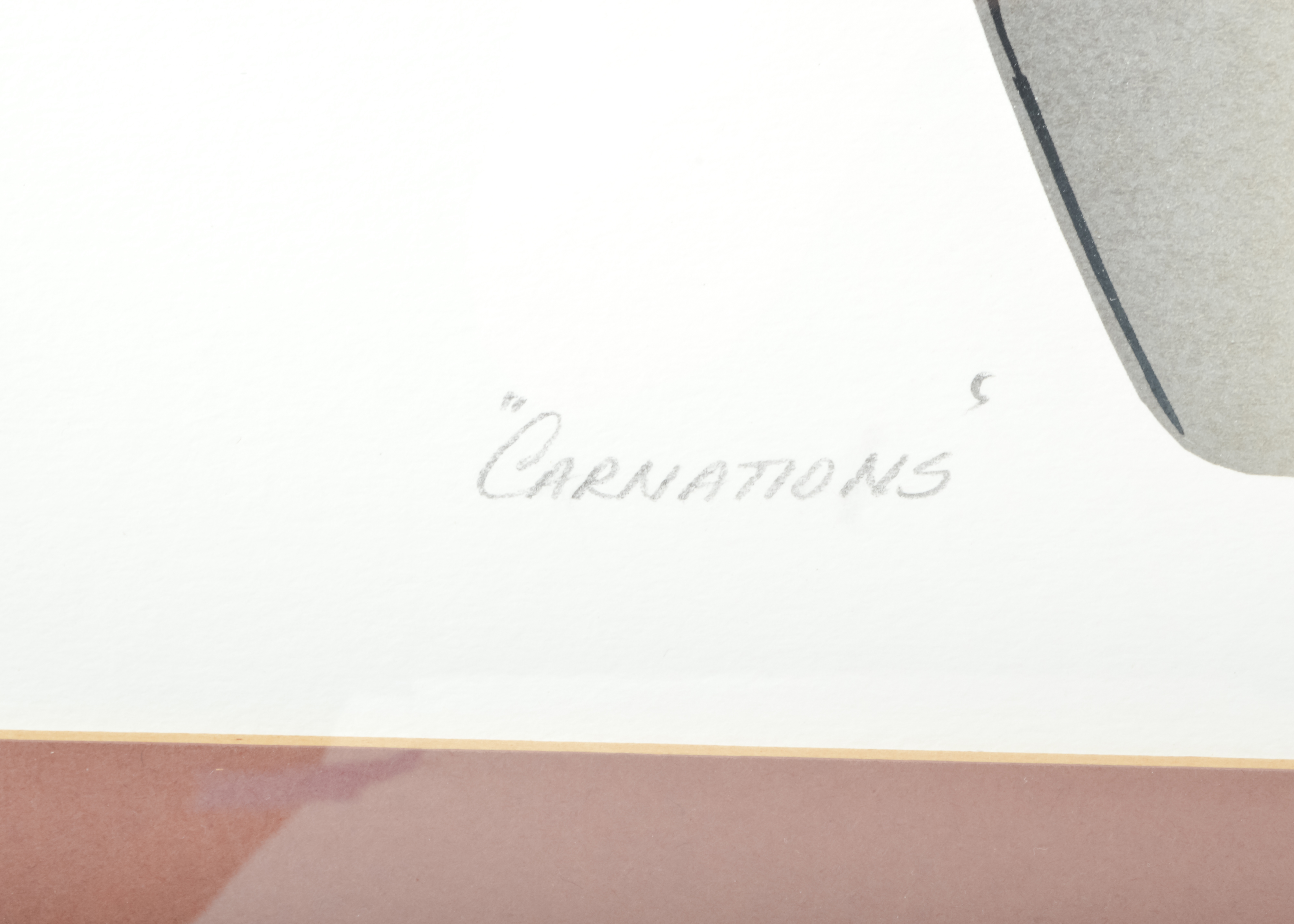 Signed 1983 David Allgood Embossed Serigraph "Carnations"