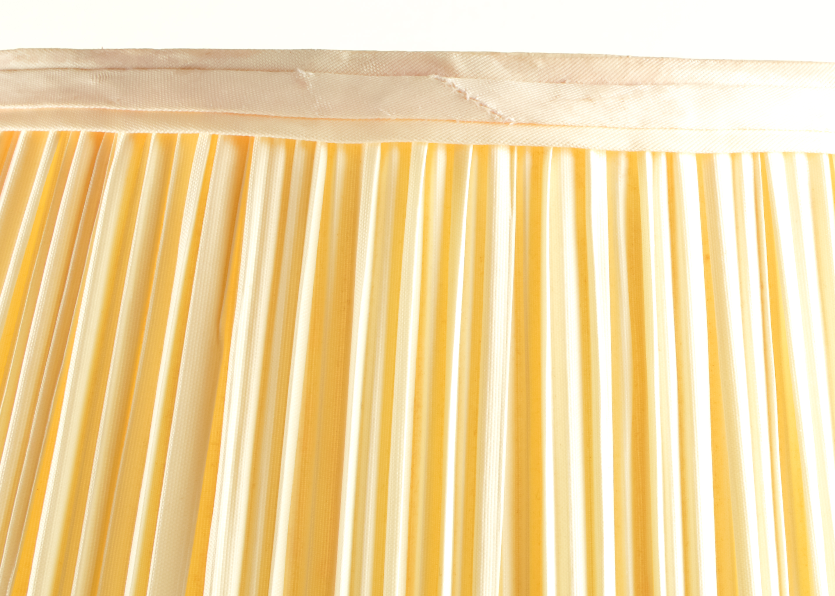 Pair of Gold Tone Accent Lamps with Woven Cotton Doilies