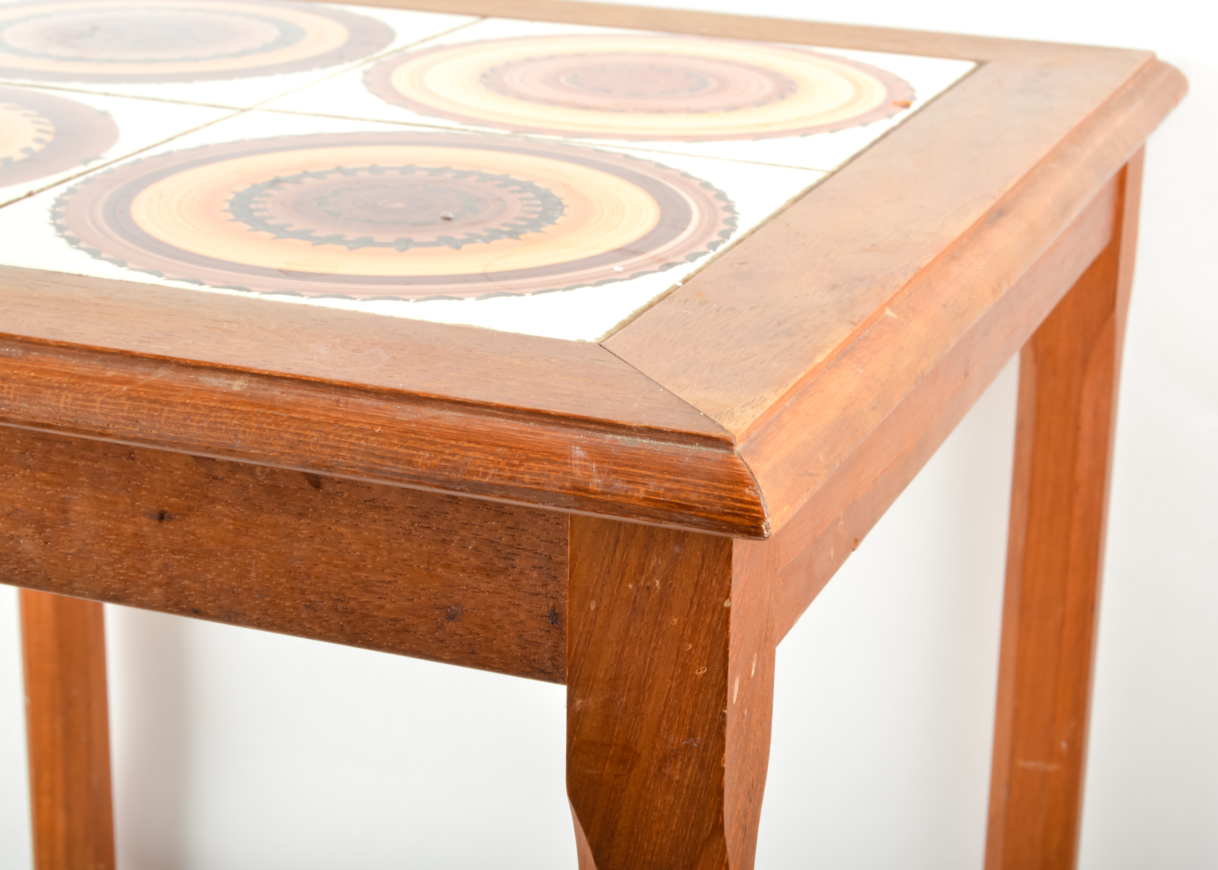 Pair of Wood and Tile End Tables