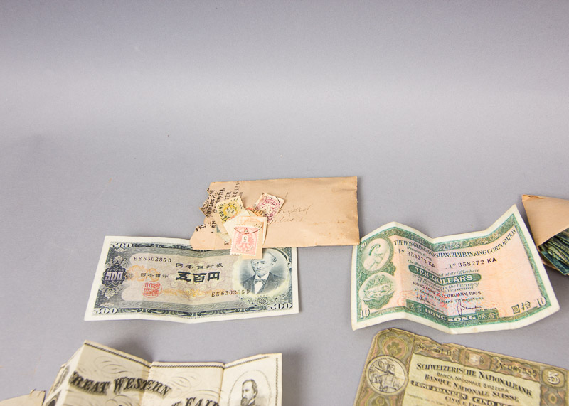 Antique to Vintage US and Foreign Stamps and Paper Currency