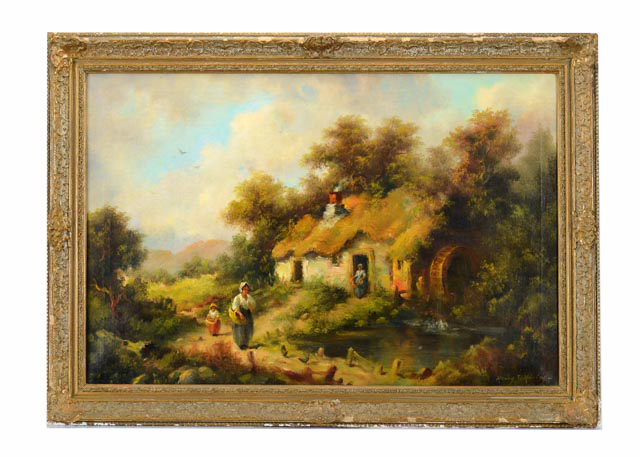 Henry T. Harvey Oil Painting "The Millers' Cottage"