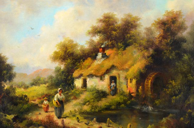 Henry T. Harvey Oil Painting "The Millers' Cottage"