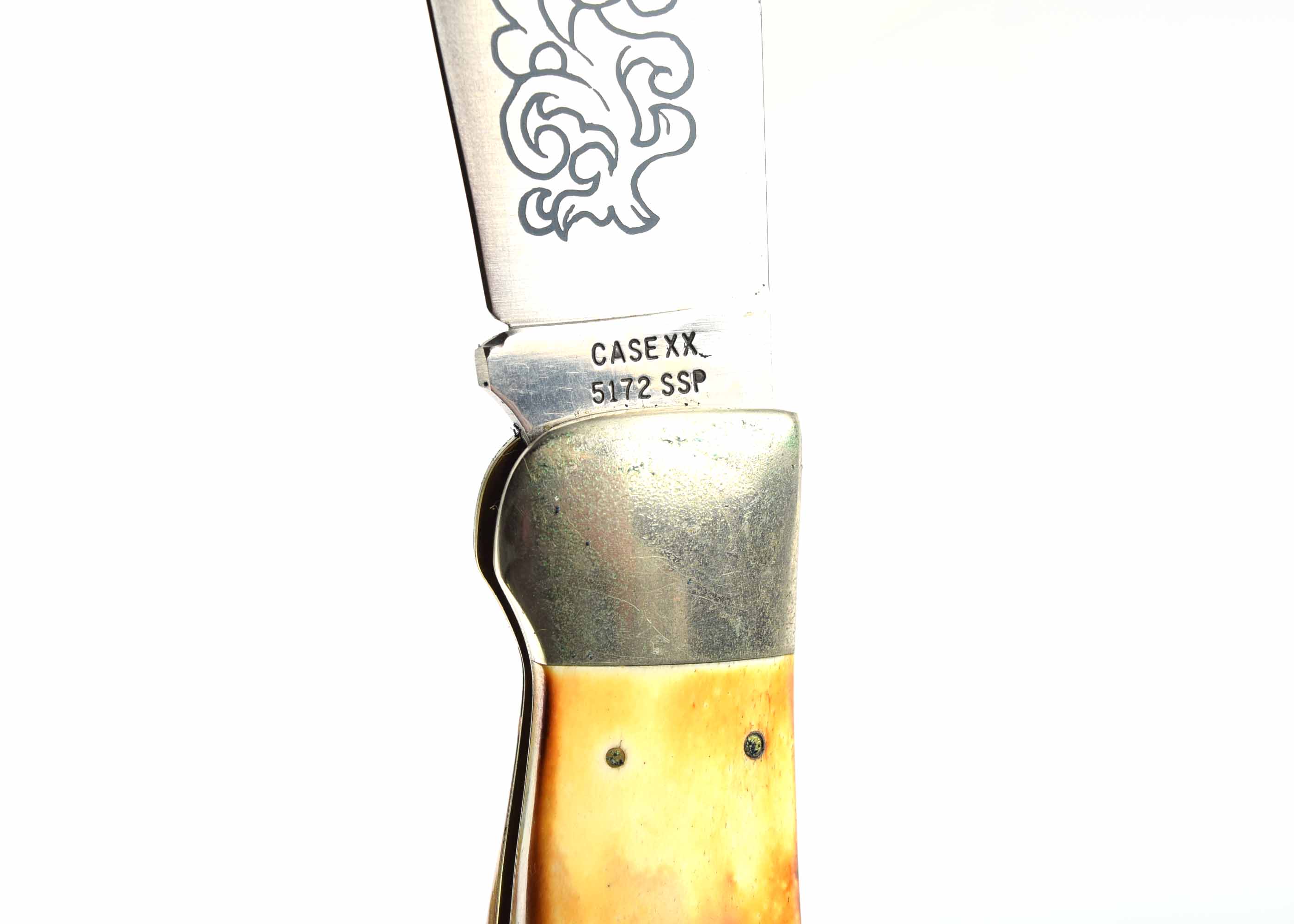 Case XX 5172 SSP Bulldog Blue Scroll Stag Knife