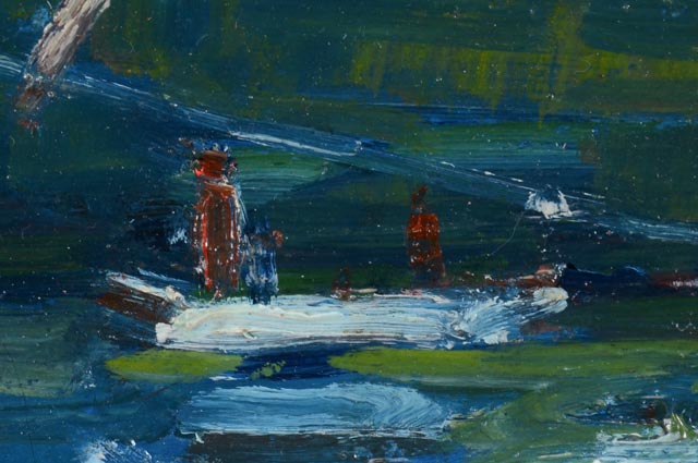 Original Oil on Board Attributed to Bessie Hoover Wessel