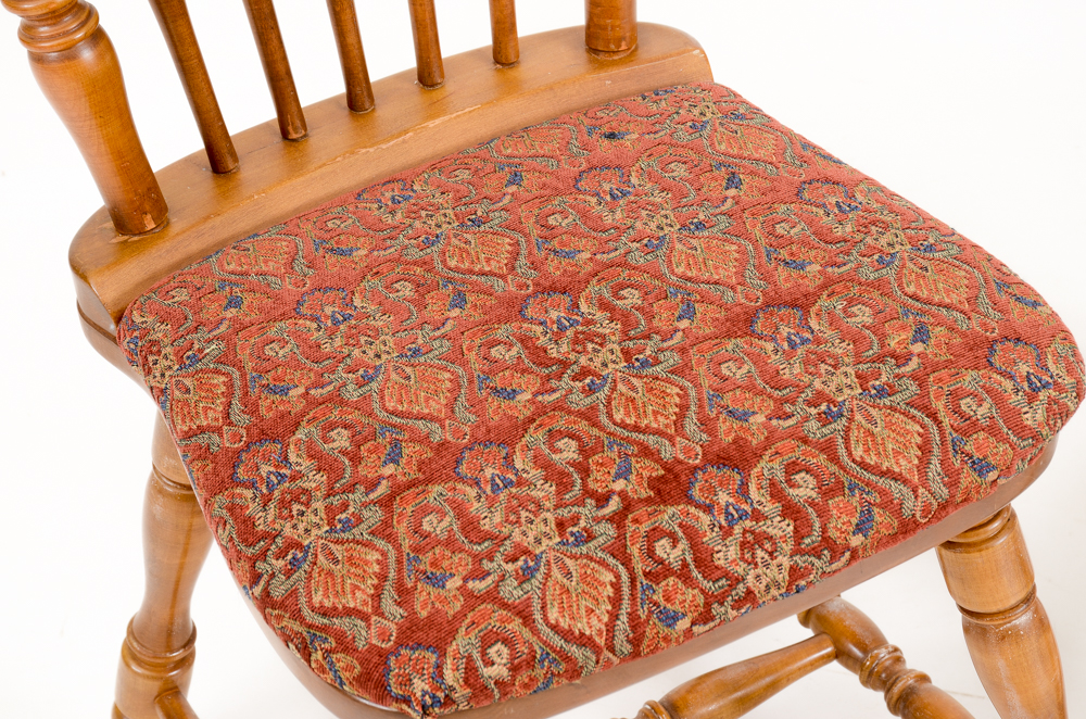 Maple Finish Drop Leaf Table and Two Chairs