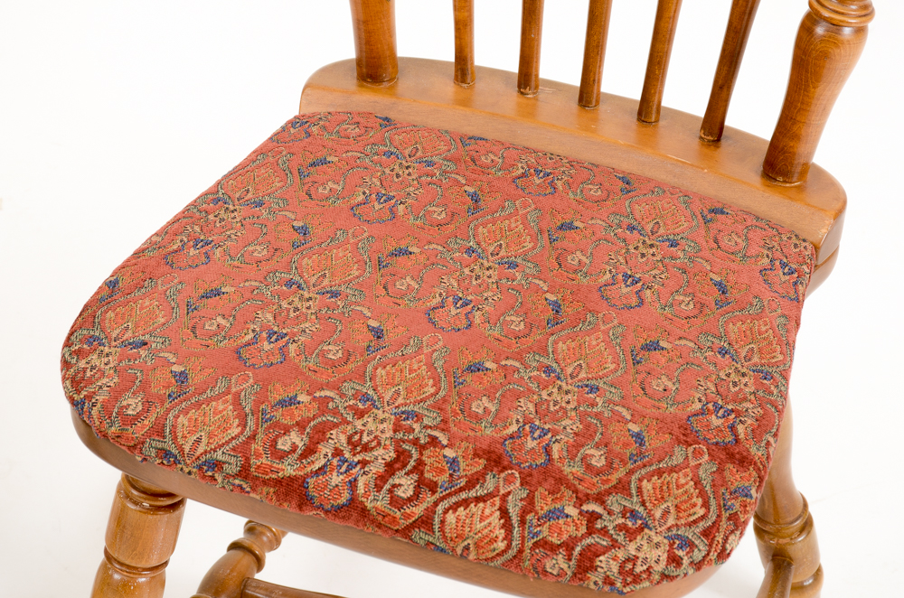 Maple Finish Drop Leaf Table and Two Chairs