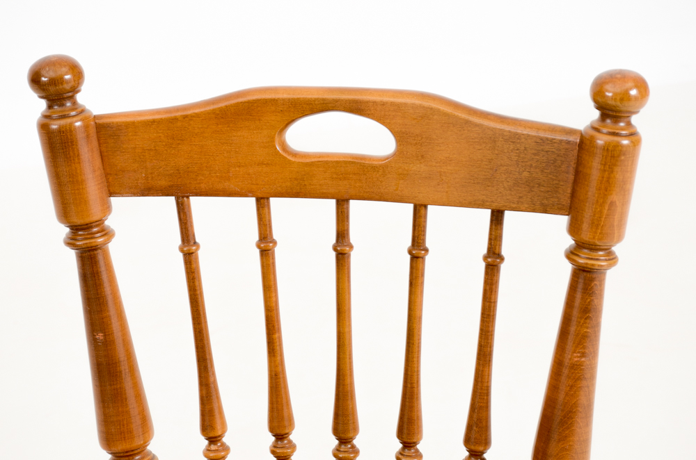 Maple Finish Drop Leaf Table and Two Chairs