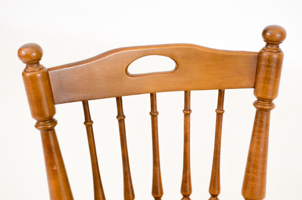 Maple Finish Drop Leaf Table and Two Chairs