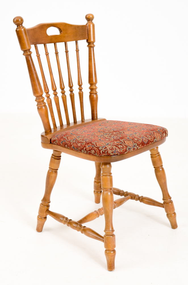 Maple Finish Drop Leaf Table and Two Chairs