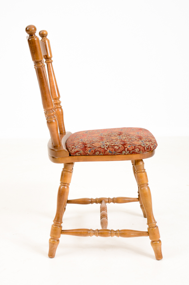 Maple Finish Drop Leaf Table and Two Chairs