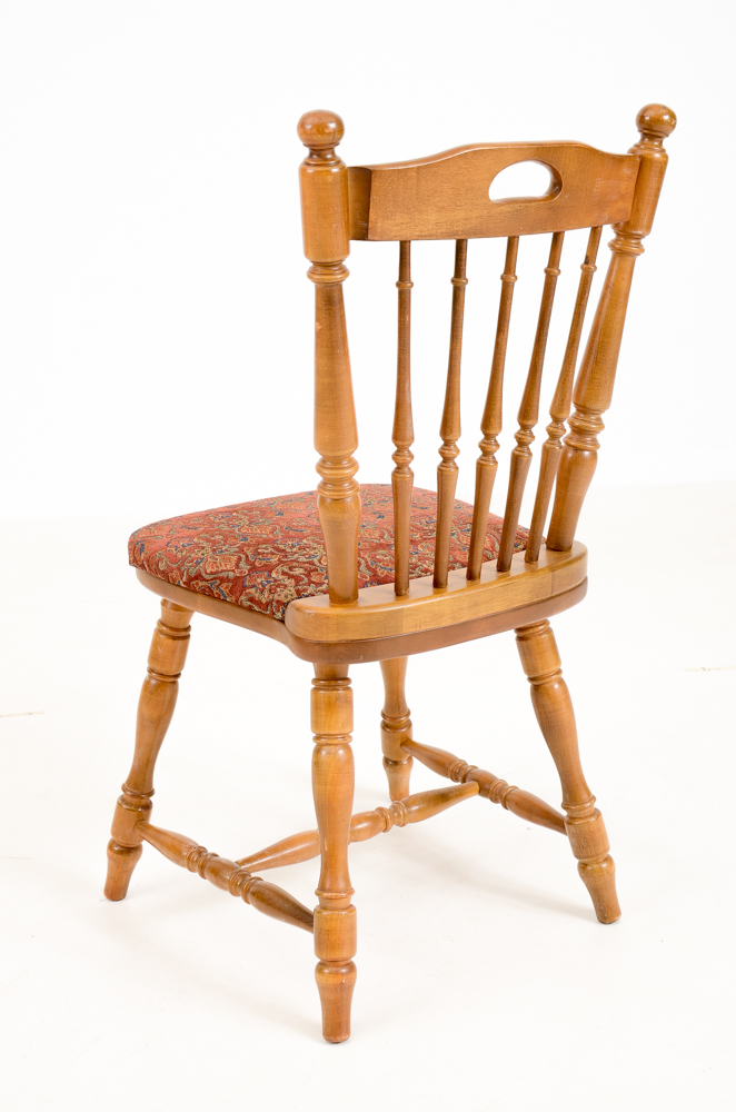 Maple Finish Drop Leaf Table and Two Chairs