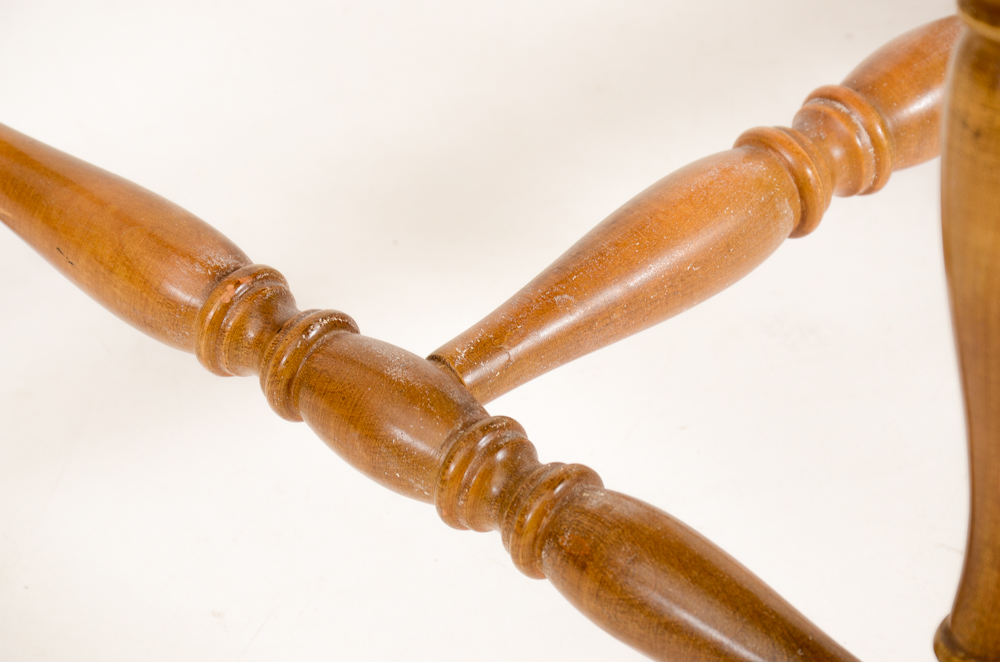 Maple Finish Drop Leaf Table and Two Chairs