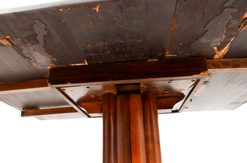 Drop-Leaf Table with Paw Feet.