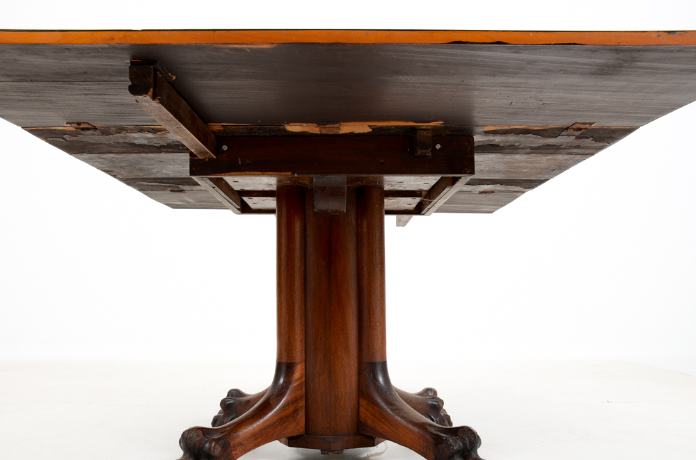 Drop-Leaf Table with Paw Feet.