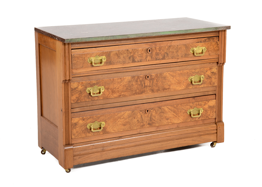 Eastlake Victorian Marble Top Chest